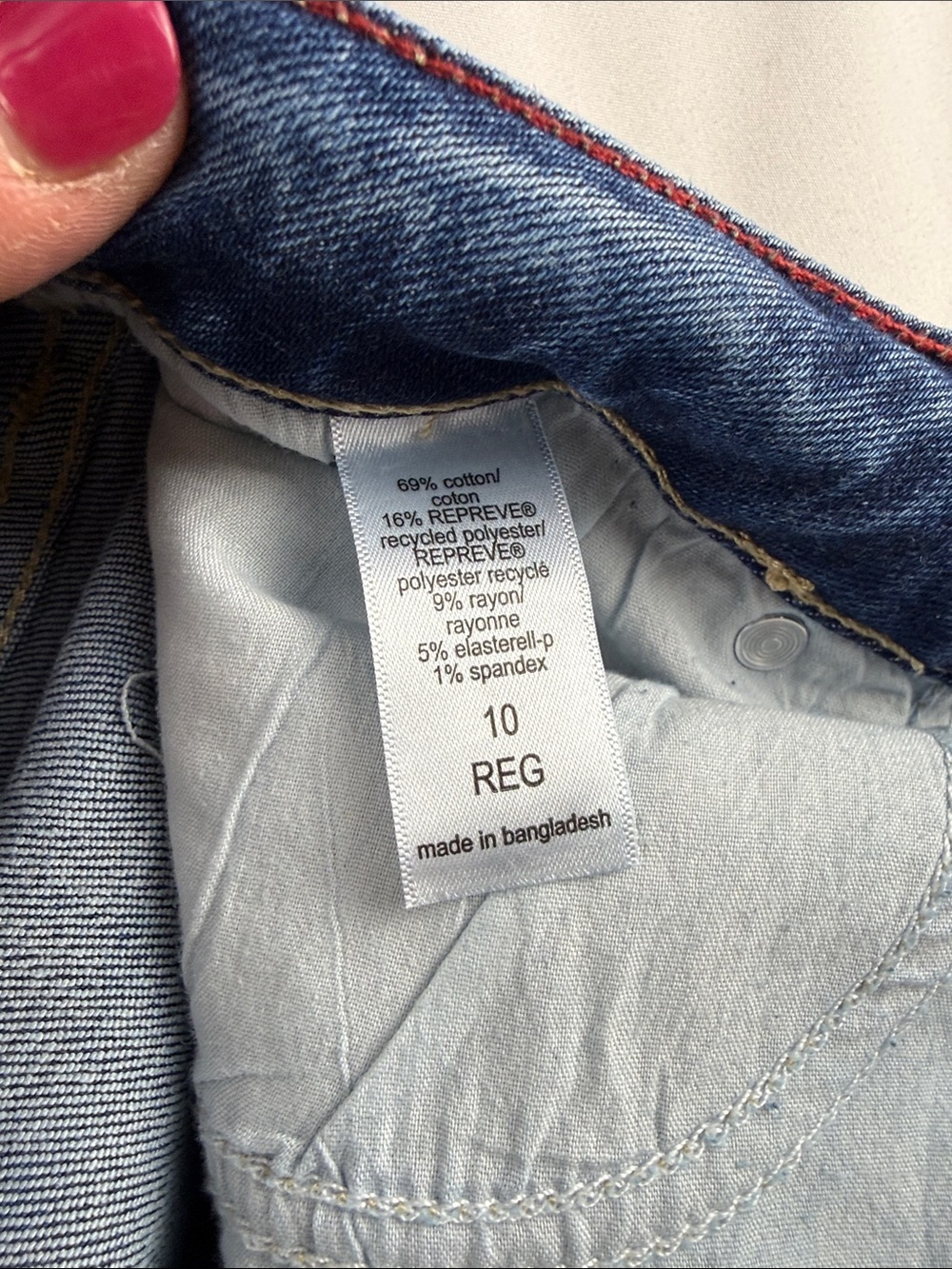 Edgely High Rise Relaxed Straight Jeans Sustainable Stretch Denim Size 10 - Picture 9 of 9